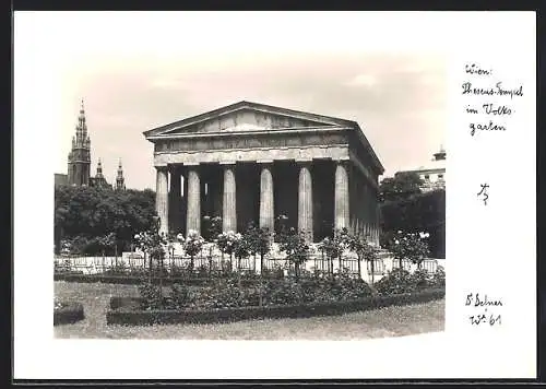 Foto-AK Adalbert Defner: Wien, Theseus-Tempel im Volksgarten