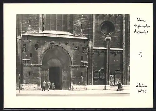 Foto-AK Adalbert Defner: Wien, Riesentor des Stephansdoms