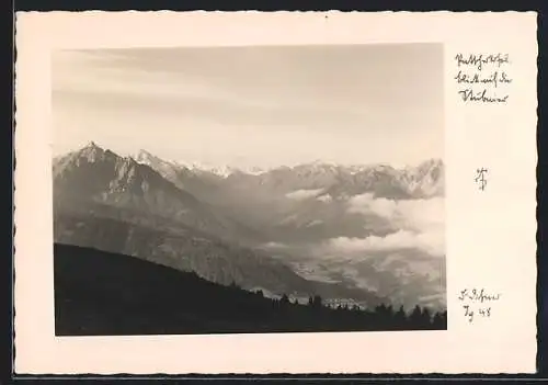 Foto-AK Adalbert Defner: Blick auf die Stubaier