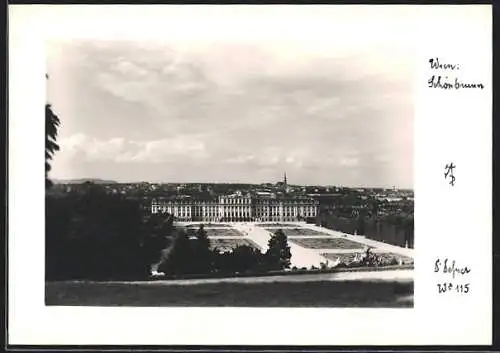 Foto-AK Adalbert Defner: Wien, Schönbrunn aus der Luft