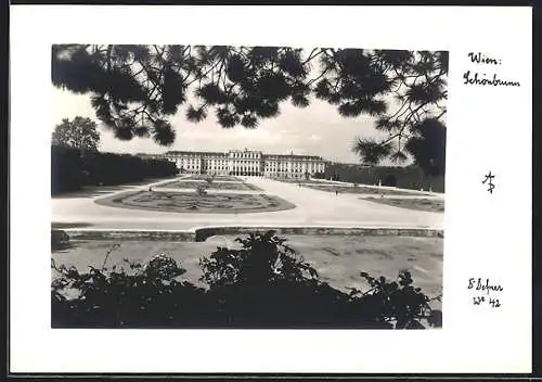 Foto-AK Adalbert Defner: Wien, Schönbrunn, Schlosspark