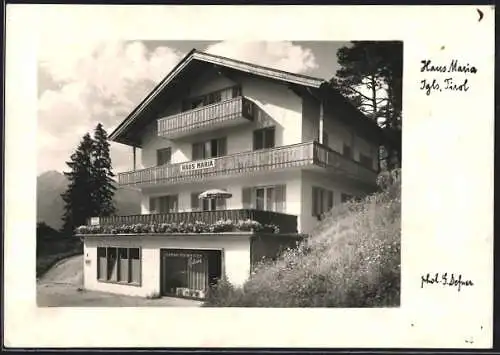 Foto-AK Adalbert Defner: Haus Maria Igls in Tirol