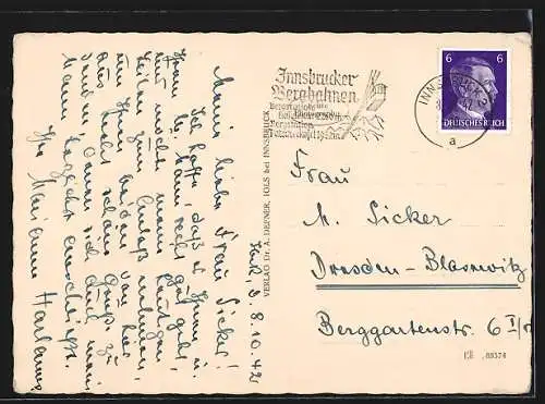 Foto-AK Adalbert Defner: Innsbruck, Stadtansicht aus der Vogelschau