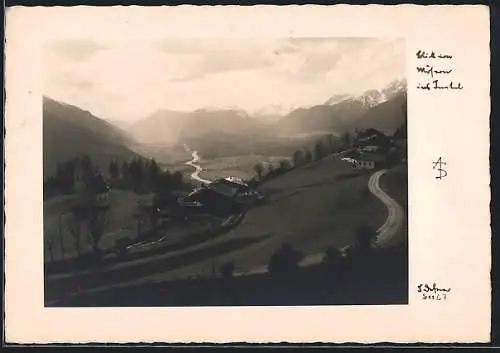 Foto-AK Adalbert Defner: Mösern, Blick ins Inntal