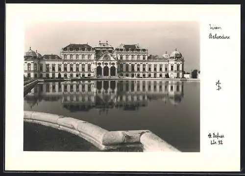 Foto-AK Adalbert Defner: Wien, Teich am Belvedere