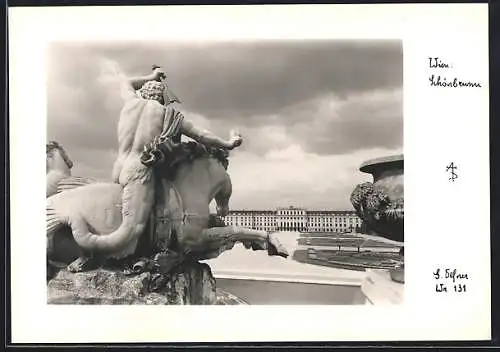 Foto-AK Adalbert Defner: Wien, Blick auf Schloss Schönbrunn