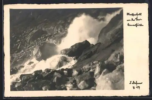 Foto-AK Adalbert Defner: Wasserfall an der Berlinerhütte