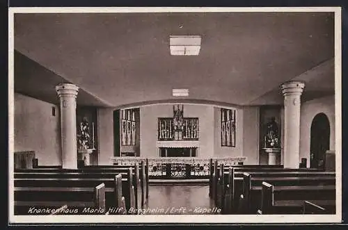 AK Bergheim / Erft, Krankenhaus Maria Hilf, Innenansicht der Kapelle