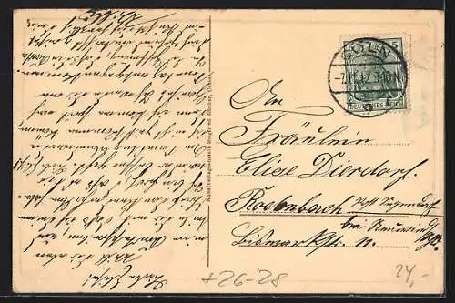 Steindruck-AK Köln a. Rh., Hahnentor