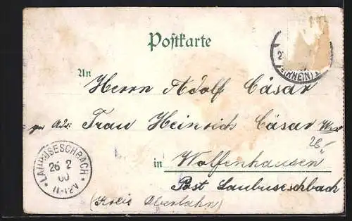 Lithographie Köln, Severinstor mit Pferdebahn