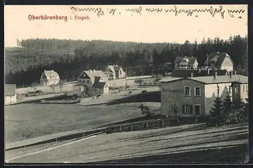AK Oberbärenburg i. Erzgeb., Am Hotel Helenenhof