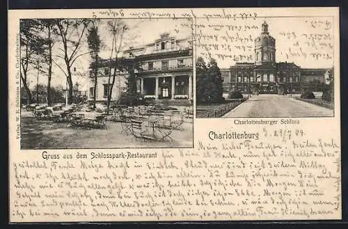 AK Berlin-Charlottenburg, Schlosspark-Restaurant, Charlottenburger Schloss