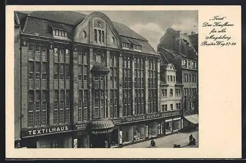 AK Magdeburg, Textilhauszentrum Tezet, das Kaufhaus für alle