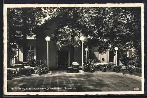 AK Frankenberg i. Sa., Gaststätte Lützelhöhe, Tanzdiele