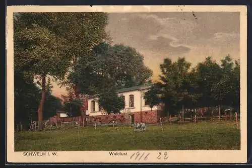 AK Schwelm i. W., Gasthaus Waldlust