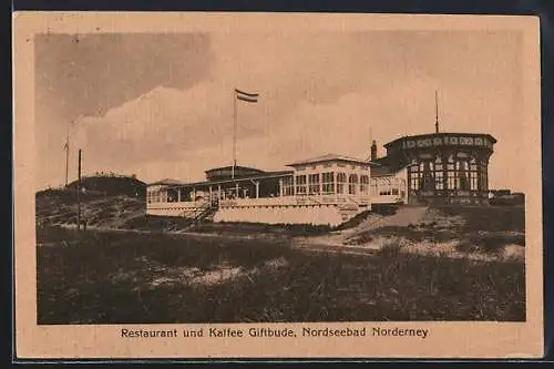 AK Norderney, Nordseebad, Restaurant und Cafe Giftbude
