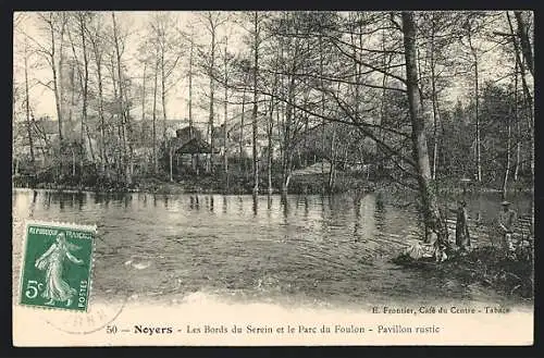 AK Noyers, Les Bords du Serein et le Parc du Foulon, Pavillon rustic