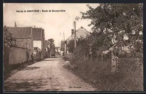 AK Chamvres, Entrée de Chamvres, Route de Champvallon