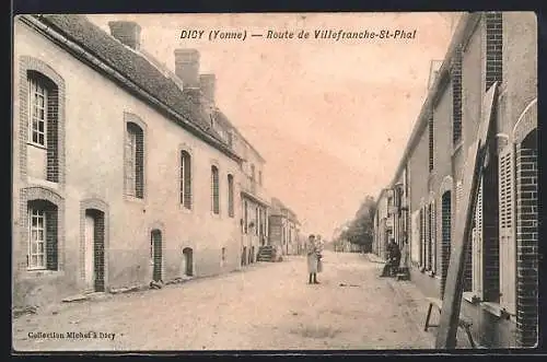 AK Dicy /Yonne, Route de Villefranche-St-Phal