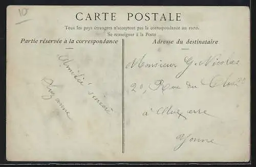 AK Escamps, Grande-Rue et la Poste