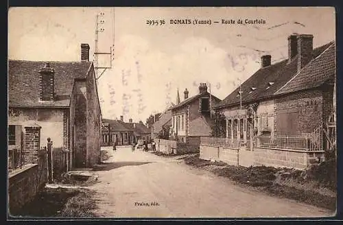 AK Domats /Yonne, Route de Courtoin