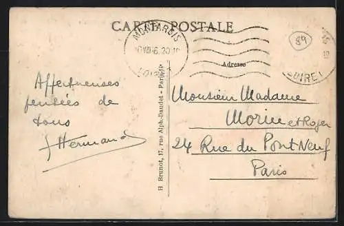 AK Domats /Yonne, Route de Courtoin