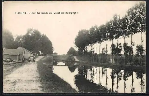 AK Flogny, Sur les bords du Canal de Bourgogne