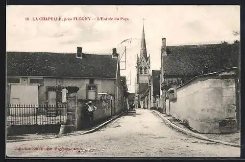 AK La Chapelle près Flogny, L`Entrée du Pays
