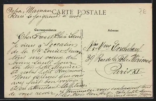 AK Saint-Julien-du-Sault, L`Hospice avec personnages devant l`édifice