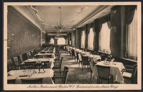 AK Berlin, Müller`s Restaurant, Speisesaal, Leipzigerstrasse 117 /118