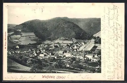 AK Wolfstein /Pfalz, Teilansicht mit Kirche
