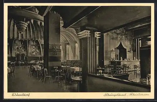 AK Düsseldorf, Cafe Rheinterrasse, Rheingoldsaal