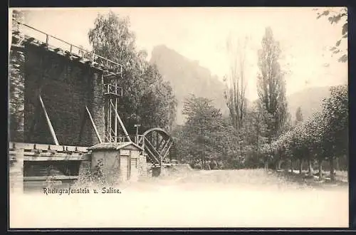 AK Bad Münster, Rheingrafenstein und Saline
