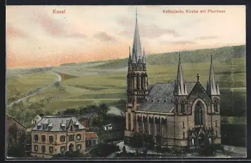AK Kusel, Katholische Kirche mit Pfarrhaus