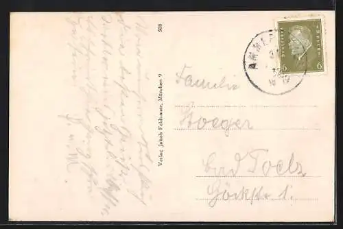 AK Ammerland am Starnbergersee, Uferpartie mit Landungssteg