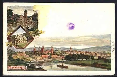 Künstler-AK Aschaffenburg, Panorama
