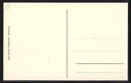 AK Schönberg i. M., Uferpartie mit Kirche