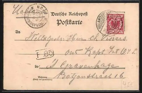 Lithographie Rolandseck a. Rh., Hotel Belle Vue mit Dampferanlegestelle