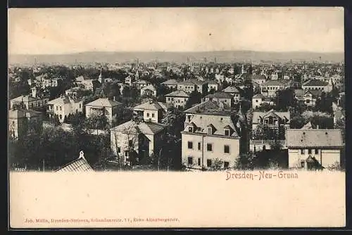 AK Dresden-Neu-Gruna, Teilansicht