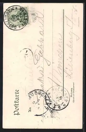 AK Stuttgart, Bismarcksäule auf dem Gähkopf