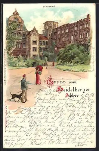 Lithographie Heidelberg, Schlosshof