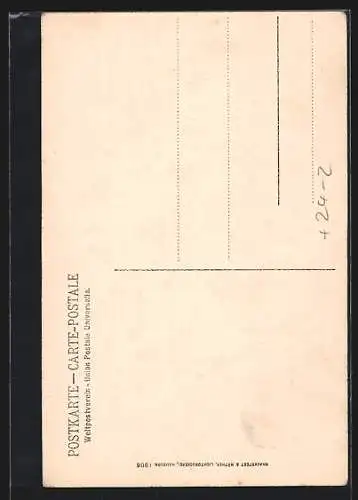 AK Hamburg-Neustadt, Brand der Michaeliskirche 1906
