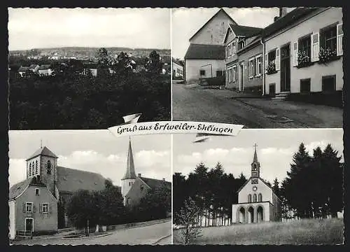 AK Erfweiler-Ehlingen, Kirchenpartie, Blick zum Ort