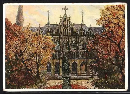 Künstler-AK Dresden, Gymnasium zum heiligen Kreuz