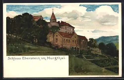 Künstler-AK Gernsbach / Murgthal, Schloss Eberstein