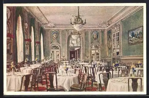 AK Frankfurt a. M., Park-Hotel, Innenansicht