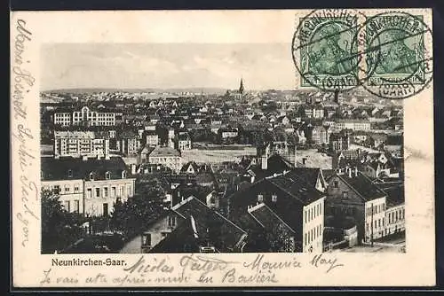 AK Neunkirchen-Saar, Teilansicht mit Strassenpartie
