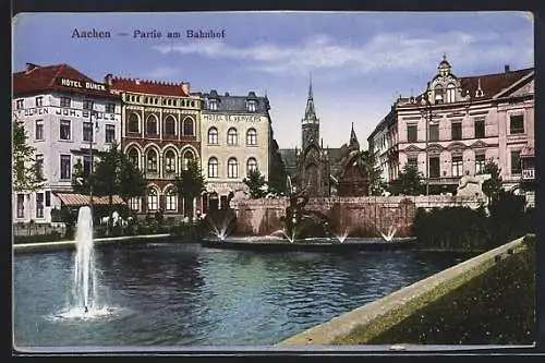 AK Aachen, Hotel Düren und Hotel de Verviers