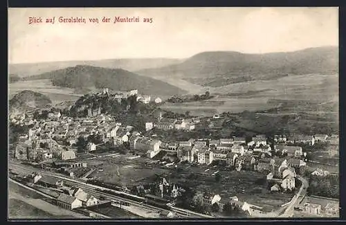 AK Gerolstein / Eifel, Totalansicht von der Munterlay aus