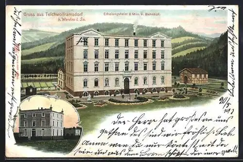 AK Teichwolframsdorf i. Sa., Blick zum Erholungsheim